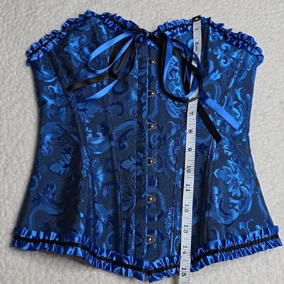 New Black and Blue Corset Sz Small - Picture 5 of 5